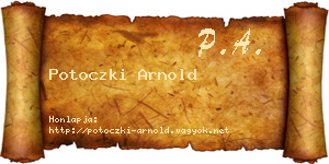 Potoczki Arnold névjegykártya